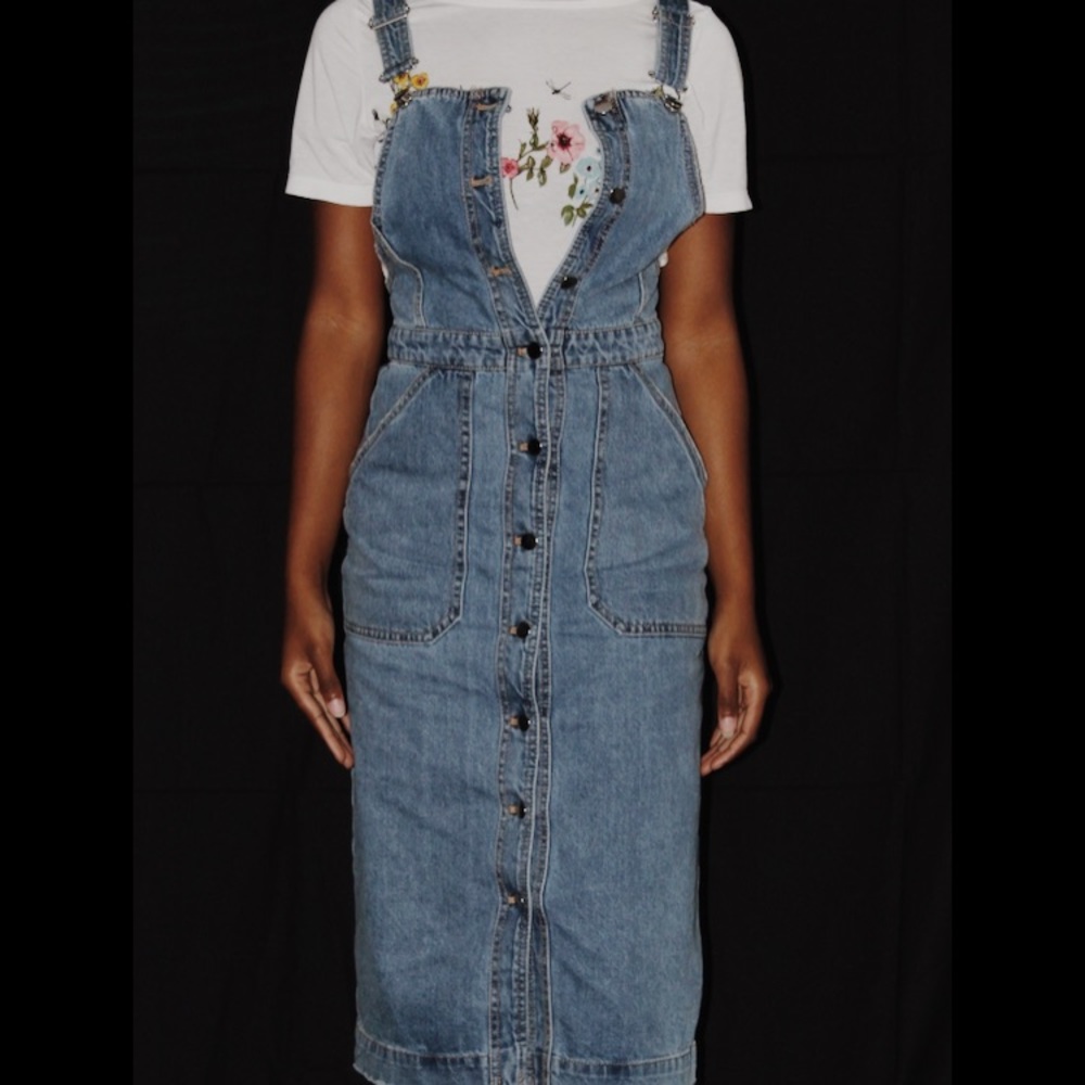 H&M Denim Overalls Dress